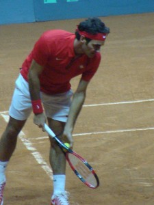 Federer served decently throughout the match.